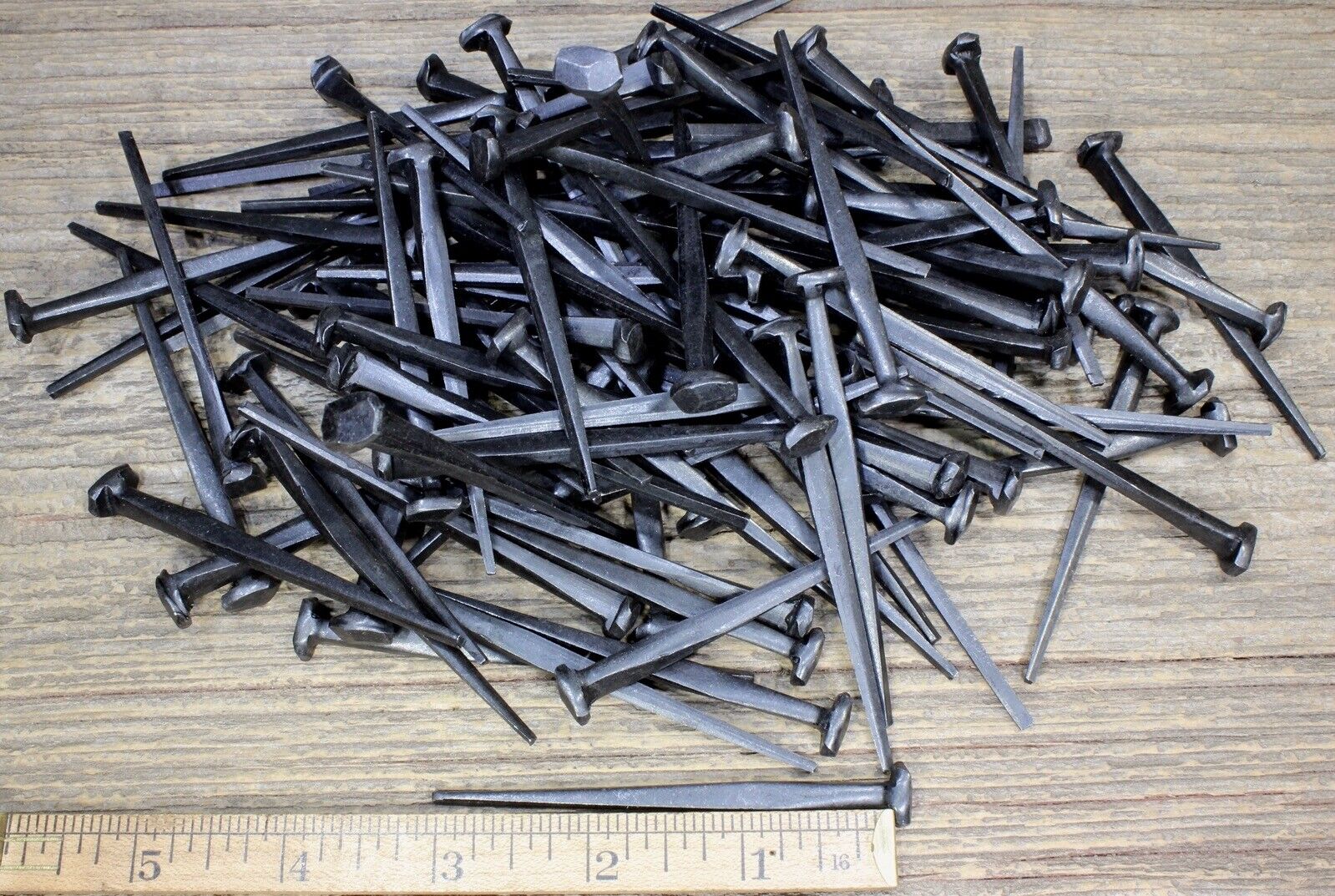 3" Rose Head 150 Nails Antique Square Wrought Iron Vintage Spikes Decorative