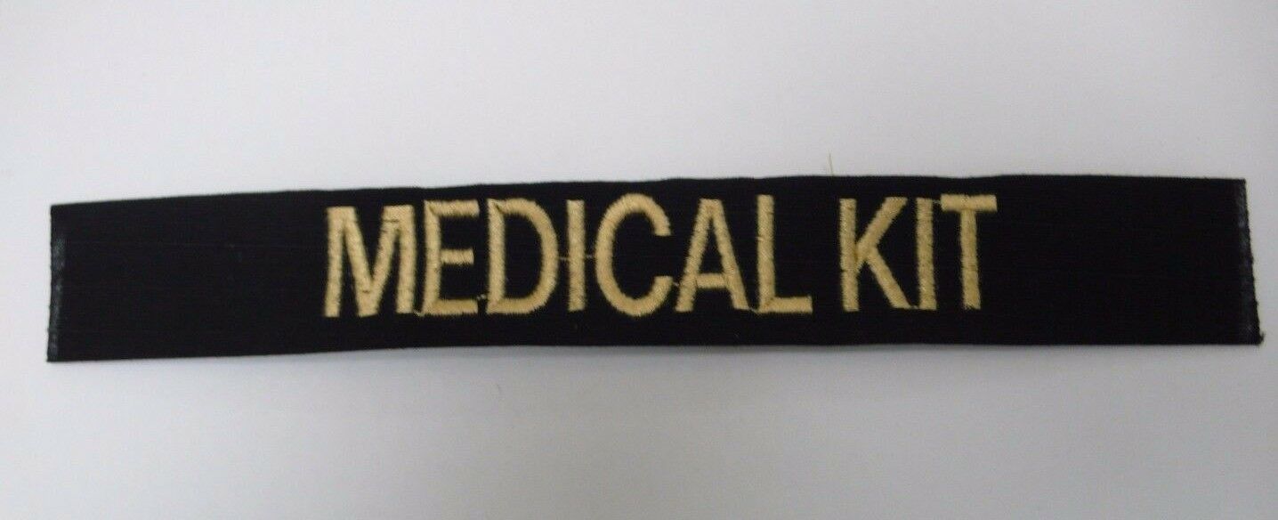 Custom Black Embroidered Name Tape Various Colors Letters Velcro® Option