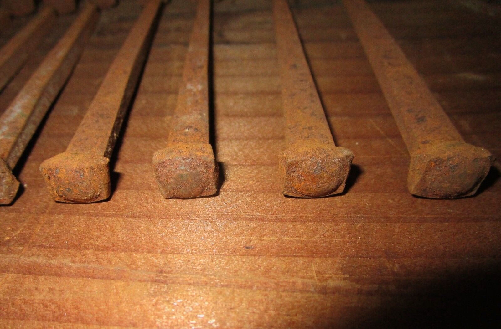 24 Antique Square Nails..  4" Long..  Unused..  Restoration Or Folk Art Projects
