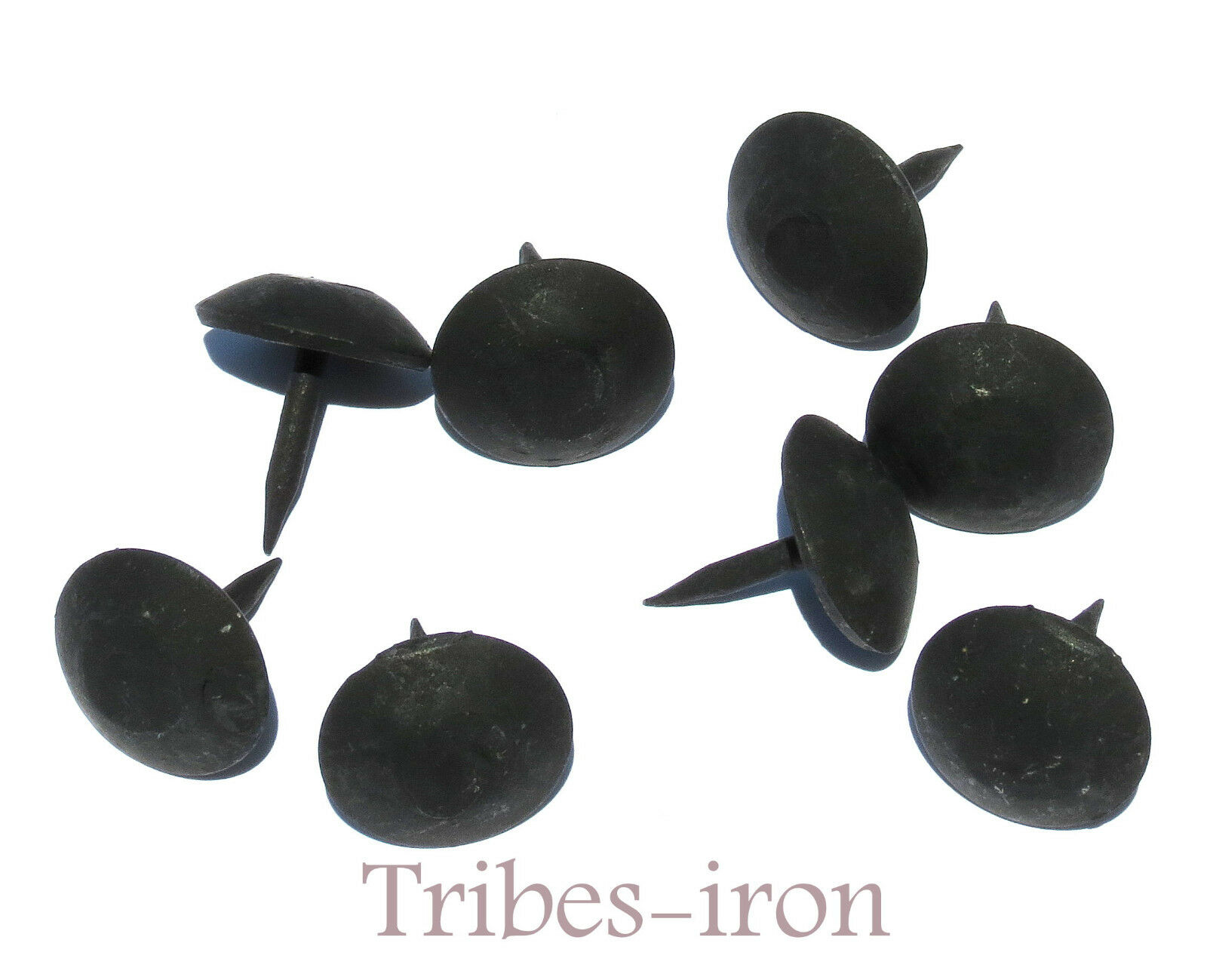 60 Black Clavos 1" Round Head Nails Forge Wrought Iron Furniture Door Decor Stud