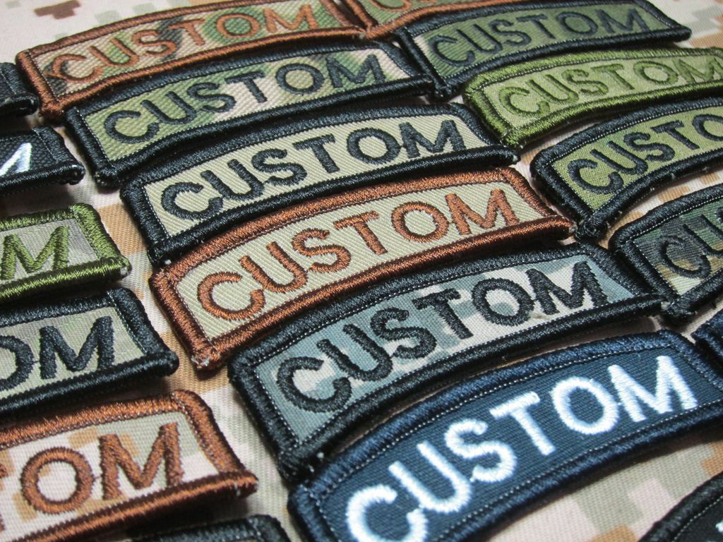 Arc Custom Name Tape Text Brand Morale Tactics Military Embroidery Patch