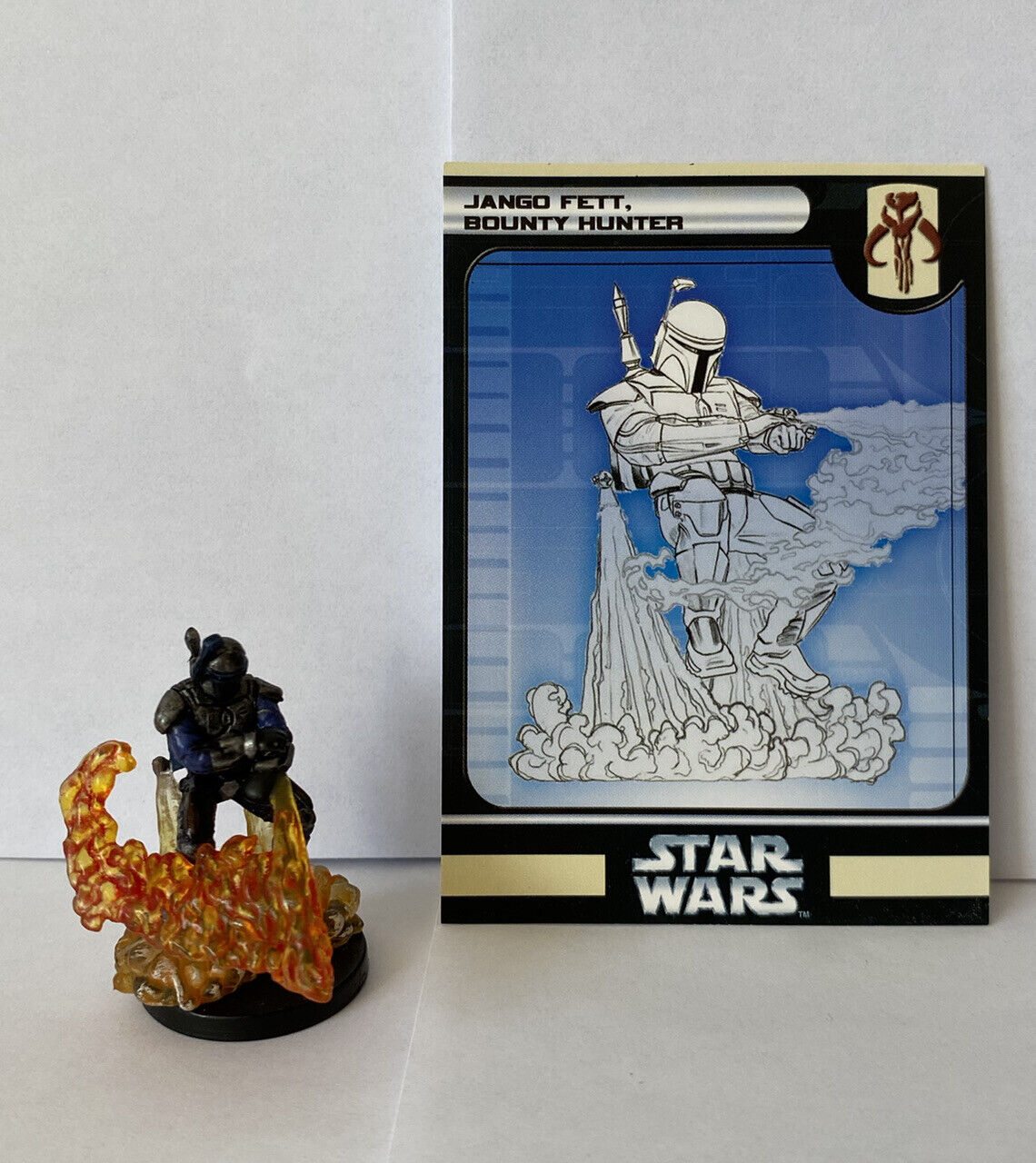 Star Wars Miniatures Jango Fett, Bounty Hunter 37/60 Very Rare Wotc Mini Legion