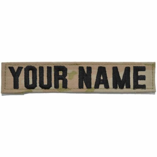 Single Custom Army Name Tape W/ Hook Fastener Backing - 3-color Ocp